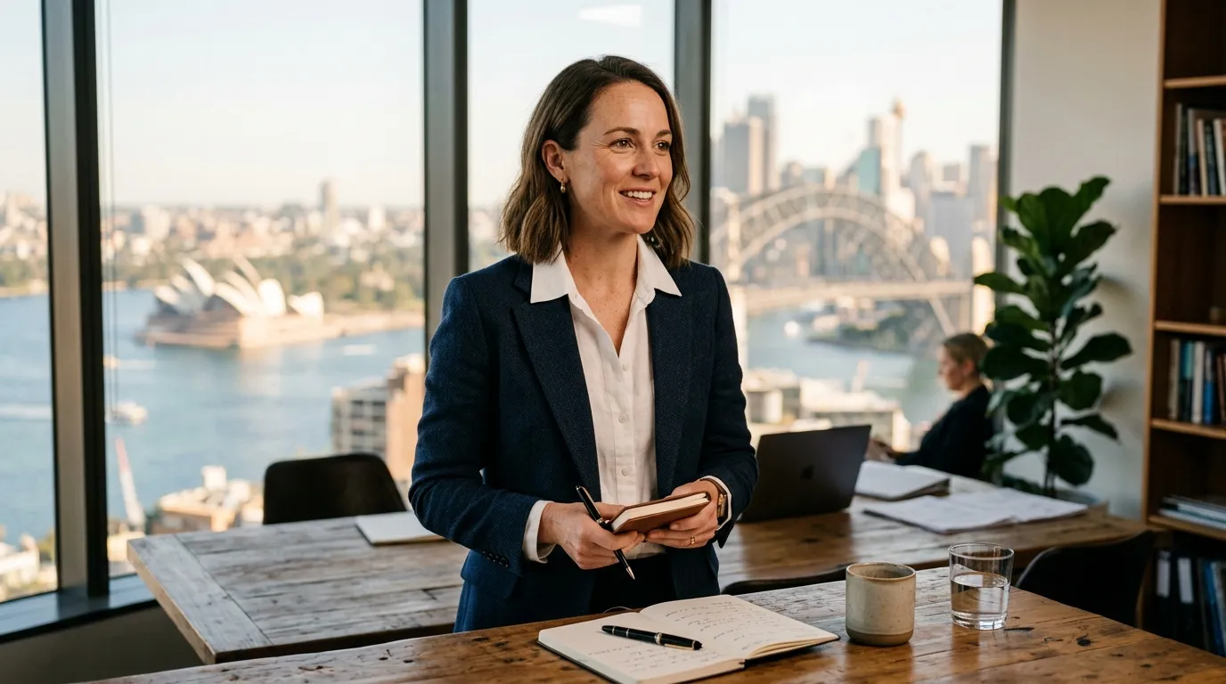 A professional advisor in a Sydney CBD office